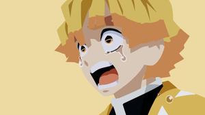 An emotional outburst from Zenitsu of Demon Slayer: Kimetsu no Yaiba zenitsu wallpaper