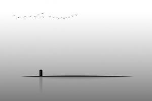 An Empty Telephone Booth in a Clean Minimalist Design minimalist wallpaper
