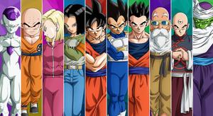 An Epic Battle Between Super Saiyan Blue Vegito and Future Zamasu dragon ball super wallpaper