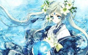 An Ethereal Ice Princess in an Enchanting Winter Wonderland animated wallpaper