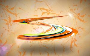 An Icy Orange Abstract Art Piece cool wallpaper