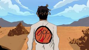 An illustration of Juice Wrld performing with his fans juice wrld wallpaper