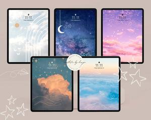 An ipad in dreamy blue gradient aesthetic ipad wallpaper