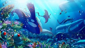 Ancient Pokemon of the Underwater World pokemon wallpaper