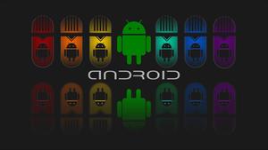Android Logo Rainbow android wallpaper