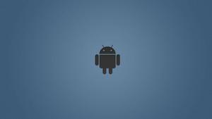 Android Robot in a Black Minimalist Background android wallpaper