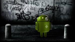 Android Robot Painted in Street Art android wallpaper
