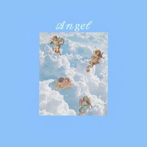 Angelic beauty in the sky blue aesthetic wallpaper