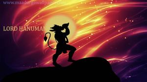 Angry Hanuman Black Outline angry hanuman wallpaper