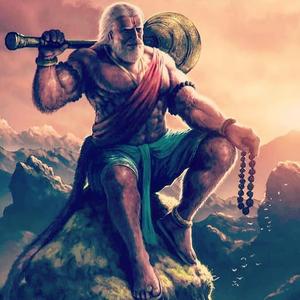 Angry Hanuman Seated On A Mountain angry hanuman wallpaper