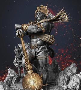 Angry Hanuman With Golden Mace angry hanuman wallpaper