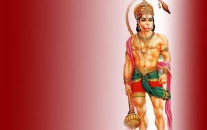 Angry Hanuman With Golden Mace angry hanuman wallpaper
