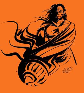 Angry Hanuman With Mace Weapon angry hanuman wallpaper