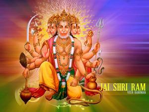 Angry Hanuman With Multiple Faces angry hanuman wallpaper
