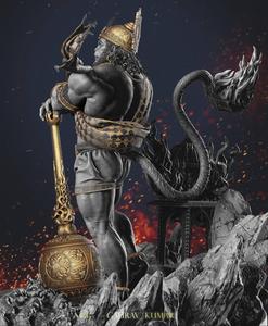 Angry Hanuman With Tail angry hanuman wallpaper