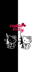 Angry White And Black Hello Kitty black hello kitty wallpaper