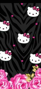 Animal Pattern In Black Hello Kitty black hello kitty wallpaper