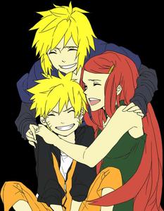 Animated Family Embrace minato wallpaper