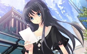 Animated Girl Reading a Note animated wallpaper
