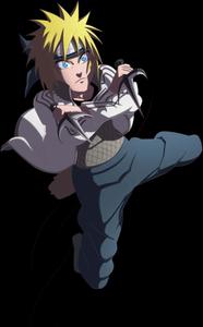 Animated Ninja Action Pose minato wallpaper