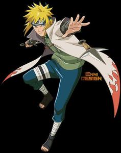 Animated Ninja Character Action Pose minato wallpaper