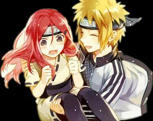 Animated Ninja Couple Smiling minato wallpaper