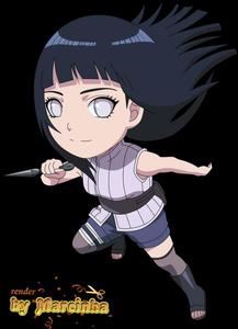 Animated Ninja Girl Action Pose hinata wallpaper
