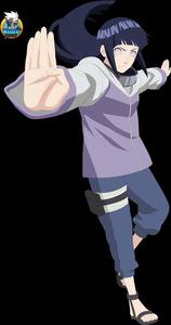 Animated Ninja Girl Action Pose hinata wallpaper