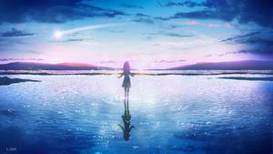 Anime Aesthetic Girl On Water anime aesthetic wallpaper
