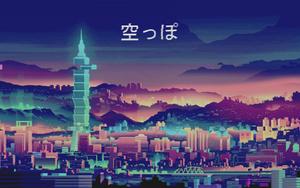 Anime Aesthetic Glitch Cityscape anime aesthetic wallpaper