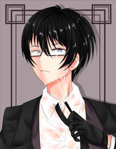 Anime Boy Smiling against a Vibrant Background anime boy wallpaper