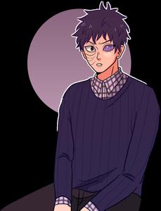 Anime Characterwith Glassesand Scarf Wallpaper