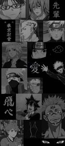 Anime Collage Black And White PFP black and white pfp wallpaper