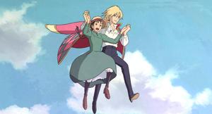 Anime Couple Howl's Moving Castle anime couple wallpaper