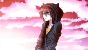 Anime girl looking sweet and ready for a day of adventure. anime girl wallpaper
