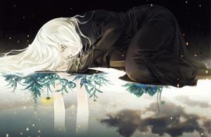 Anime Girl Sad Alone On Reflective Water anime girl sad alone wallpaper
