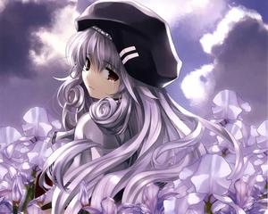 Anime Girl Sad Alone White Aesthetic Flowers anime girl sad alone wallpaper