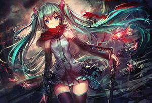 Anime Girl Vocaloid Hatsune Miku anime girl wallpaper