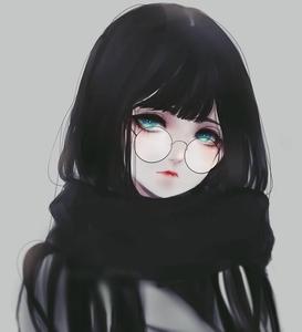 Anime Girl With Glasses Emo PFP emo pfp wallpaper