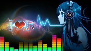 Anime I Love Music Art  Wallpaper