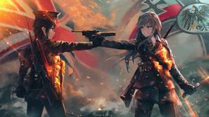 Anime Live Female Soldiers anime live wallpaper