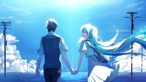 Anime Love Couple Holding Hands anime love wallpaper
