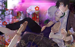 Anime Love Couple Hugging anime love wallpaper