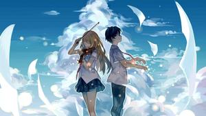 Anime Love Kousei & Kaori anime love wallpaper