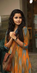 Anupama Parameswara Orange Outfit anupama parameswaran wallpaper