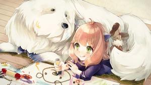 Anya Forger Drawing With Bond anya forger wallpaper