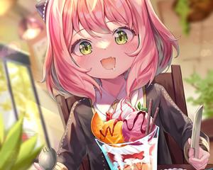 Anya Forger With A Dessert