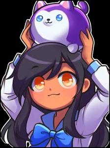 Aphmau And Cute Plush Wolf aphmau wallpaper