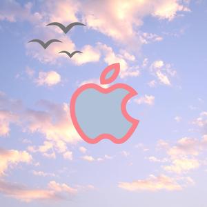 Apple Logo And Sky apple logo wallpaper