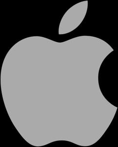 Apple Logo Gray Silhouette Wallpaper